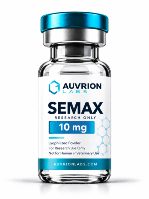 Fiolka AUVRION LABS Semax 10 mg — wizualizacja laboratoryjna
