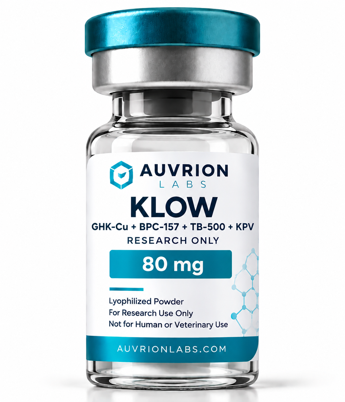 Fiolka AUVRION LABS — KLOW (GHK-Cu + BPC-157 + TB-500 + KPV)